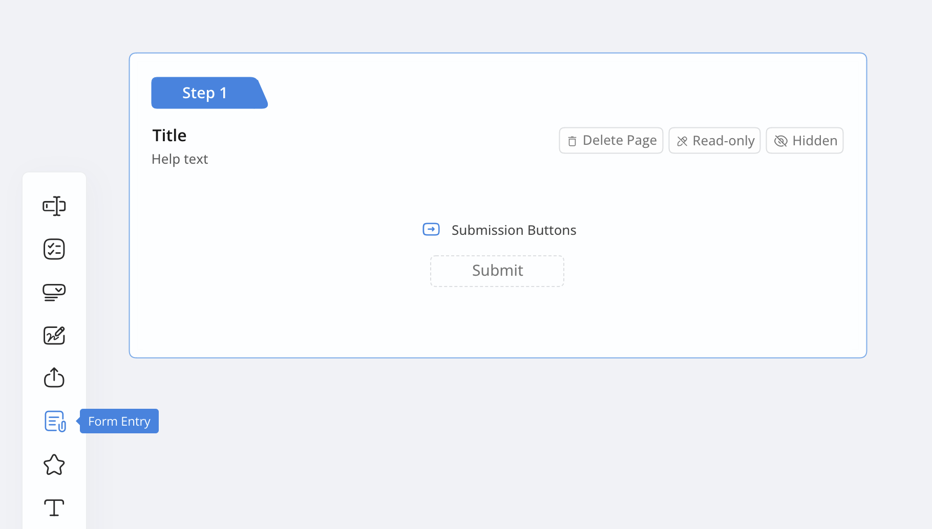 Form Entry field