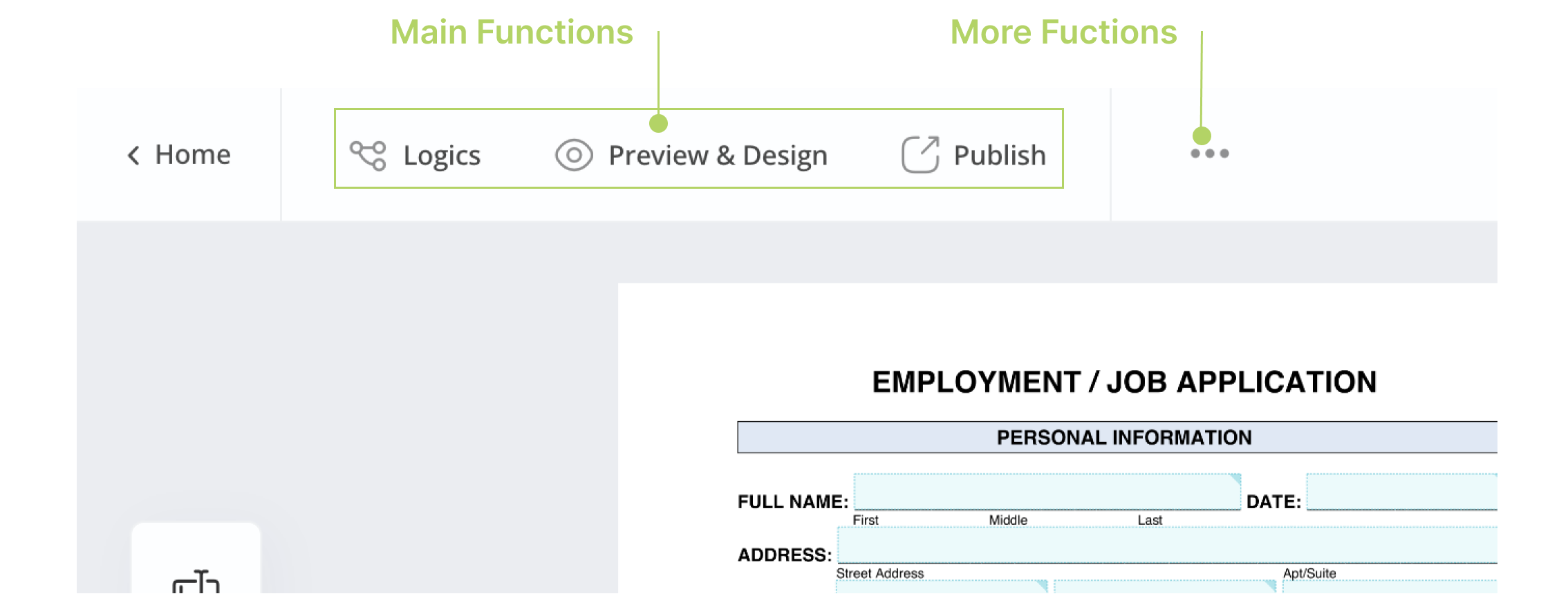 Form action buttons